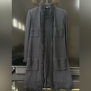 St John Santana Knit Black Rockstar Jacket  Size 4